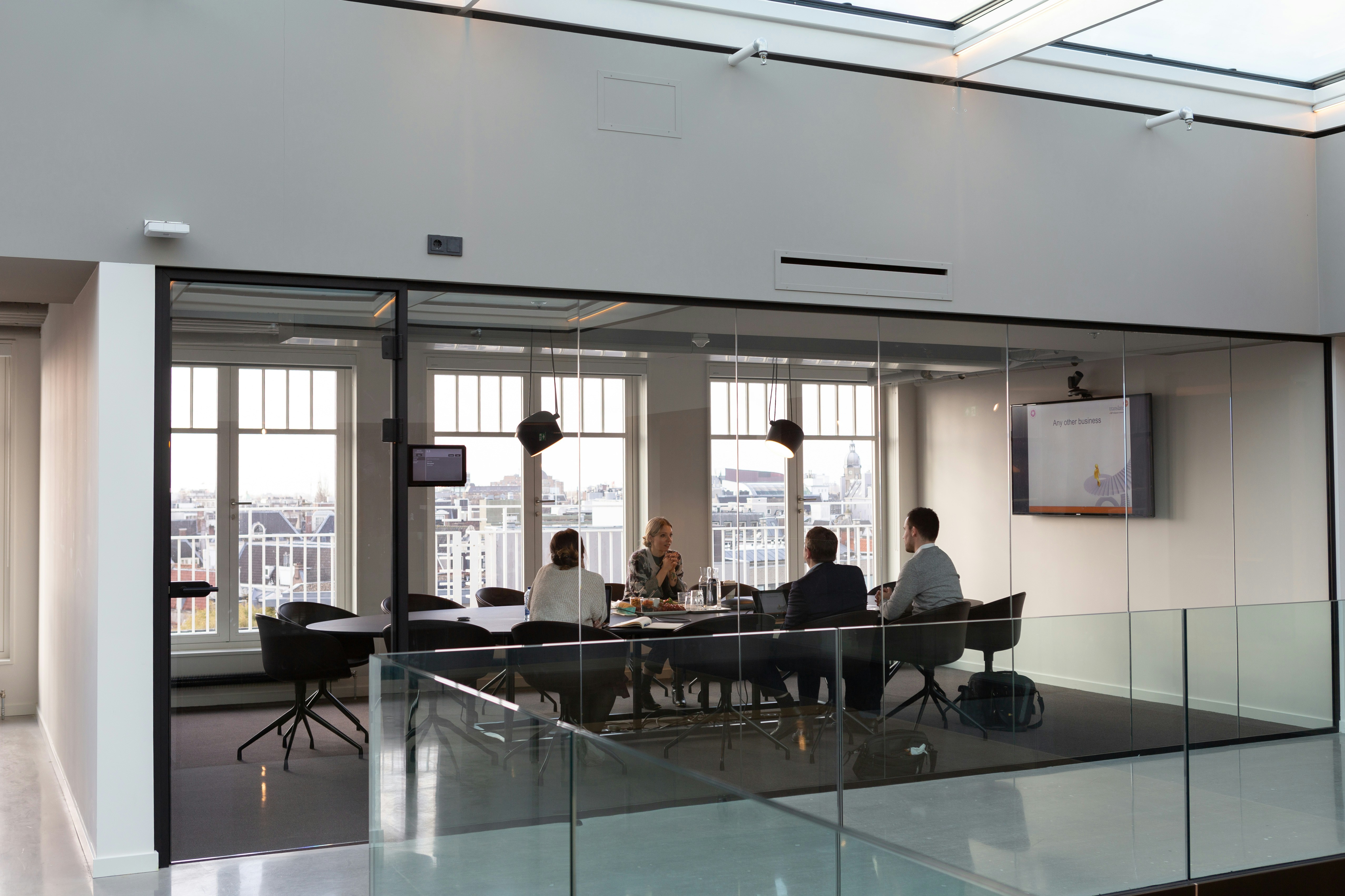 Finance professionals collaborating